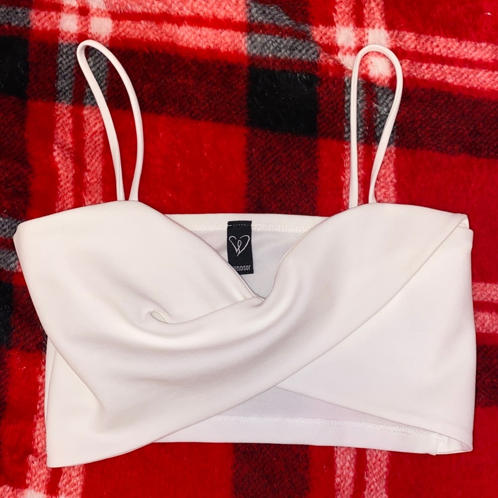 Windsor white cropped tank top